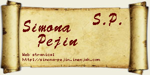 Simona Pejin vizit kartica